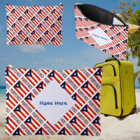 Puerto Rico Puerto Rican Flag Tiled Blue Personal