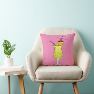 Puerto Rico Puerto Rican Piña Colada Cocktail Cushion