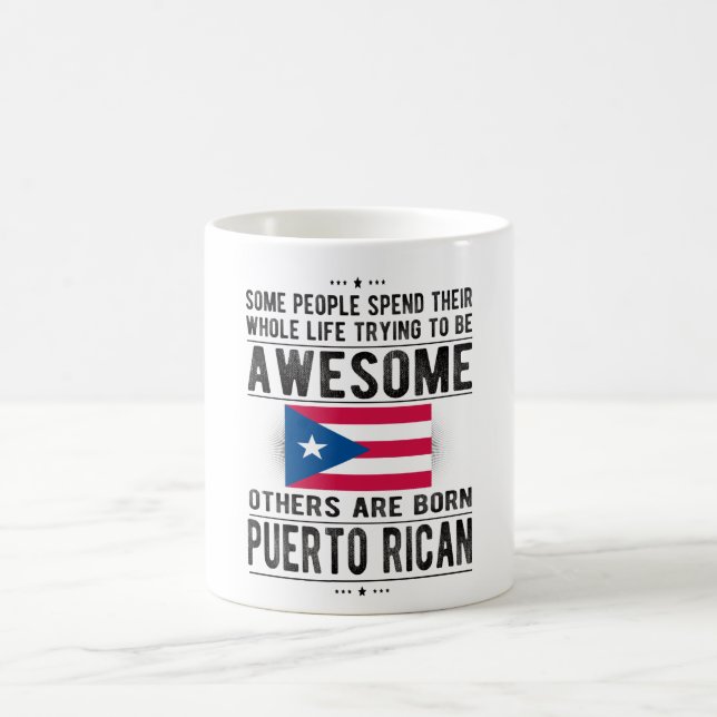 Puerto Rico Puerto Rican Roots Puerto Rico Flag Coffee Mug (Center)