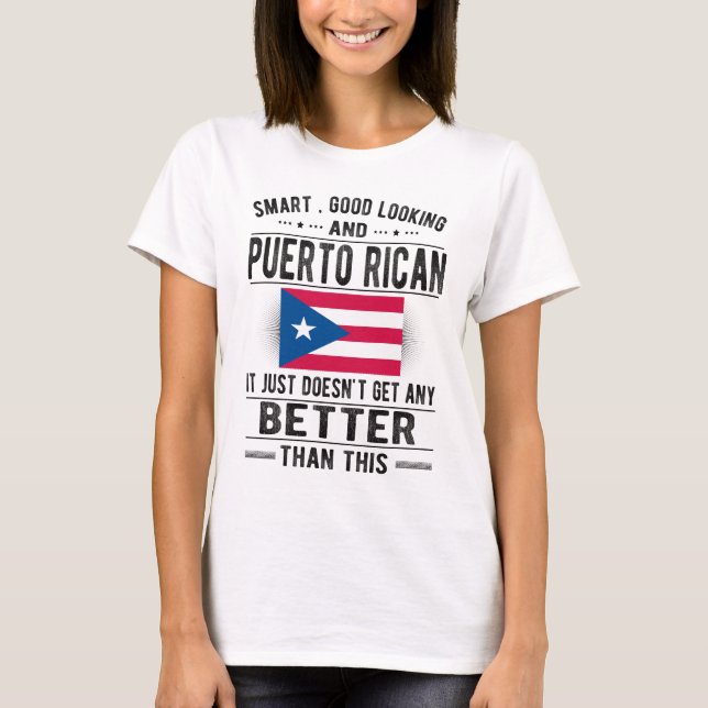 Puerto Rico Puerto Rican Roots Puerto Rico Flag T-Shirt (Front)