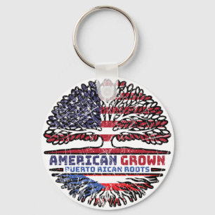 Puerto Rico Puerto Rican US American USA United Key Ring