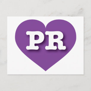 Puerto Rico Purple Heart - I Love PR Postcard