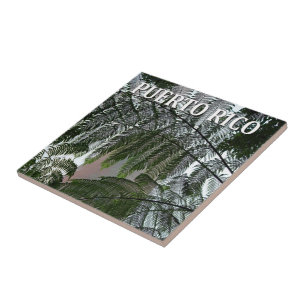 Puerto Rico Rainforest Tower Photo Souvenir Tile
