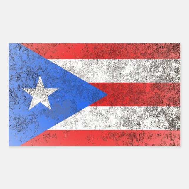 Puerto Rico Rectangular Sticker (Front)