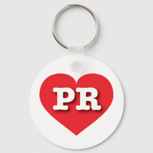 Puerto Rico Red Heart - Big Love Key Ring