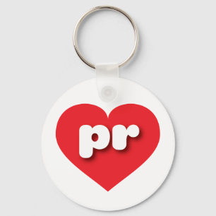 Puerto Rico red heart - I love pr Key Ring
