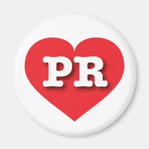 Puerto Rico Red Heart - I love PR Magnet