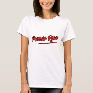 Puerto Rico Red Typography T-Shirt
