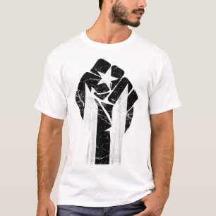 Puerto Rico Resiste Black Flag  T-Shirt