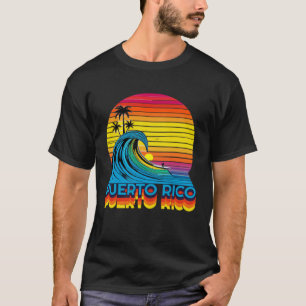 Puerto Rico Retro Throwback Surf & Beach Souvenir T-Shirt