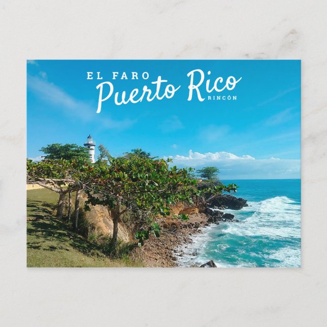 Puerto Rico, Ricon, El Faro Postcard (Front)
