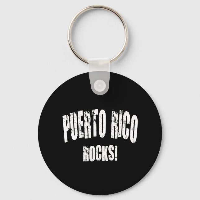 Puerto Rico Rocks! Key Ring (Front)