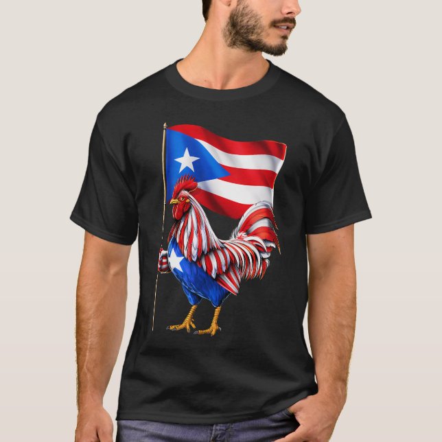 Puerto Rico Rooster T-Shirt (Front)