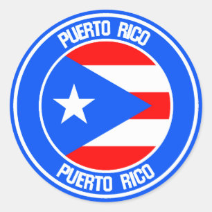 Puerto Rico Round Emblem Classic Round Sticker