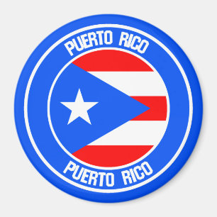Puerto Rico Round Emblem Magnet