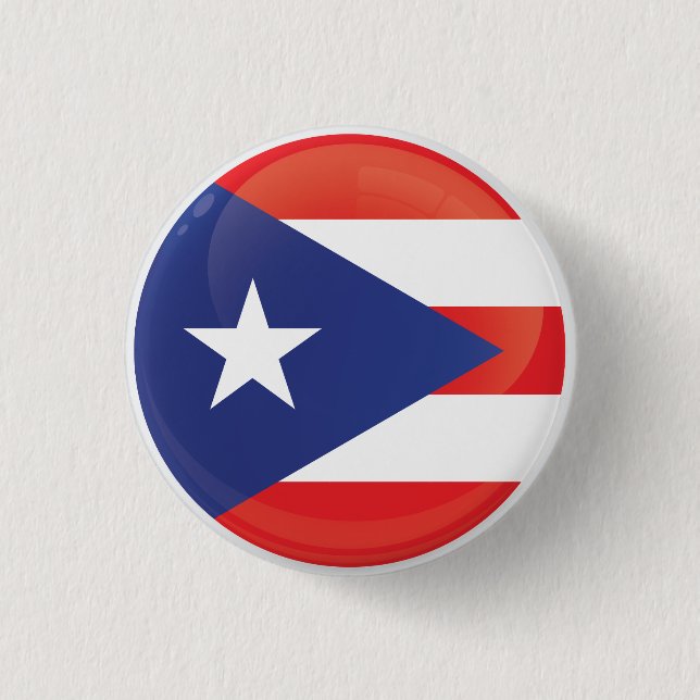 Puerto Rico  Round Icon Flag 3 Cm Round Badge (Front)