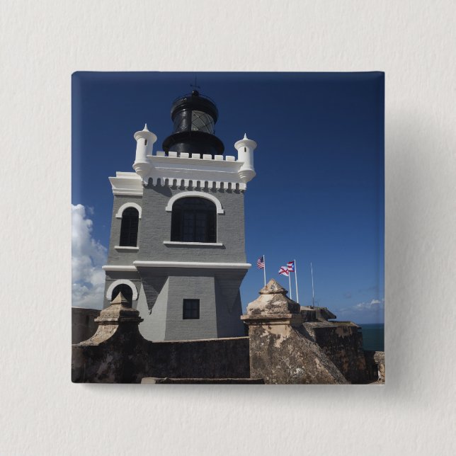 Puerto Rico, San Juan, Old San Juan, El Morro 15 Cm Square Badge (Front)