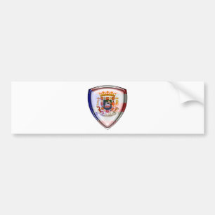 Puerto Rico - Seal on Shield Bumper Sticker