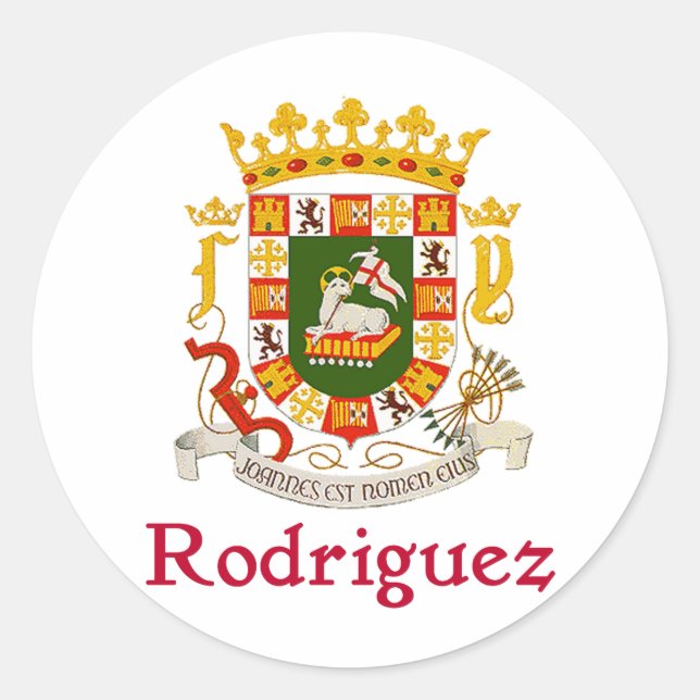 _ Puerto Rico Shield Classic Round Sticker (Front)