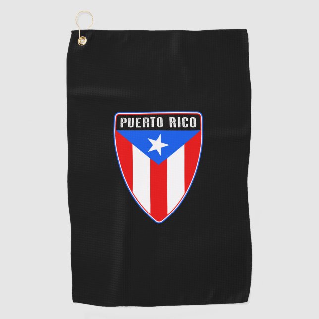 Puerto Rico Shield Golf Towel (Front)