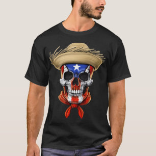 Puerto Rico Skull T-Shirt
