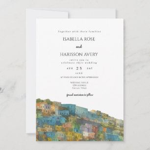 Puerto Rico Skyline Destination Wedding Invitation