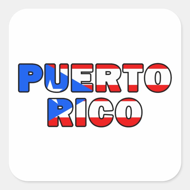 Puerto Rico Square Sticker (Front)