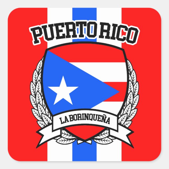 Puerto Rico Square Sticker (Front)