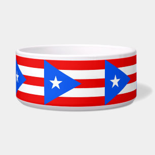 Puerto Rico State Flag Pet Bowl