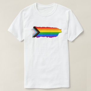 Puerto Rico State Pride LGBTQ Progress Pride T-Shirt