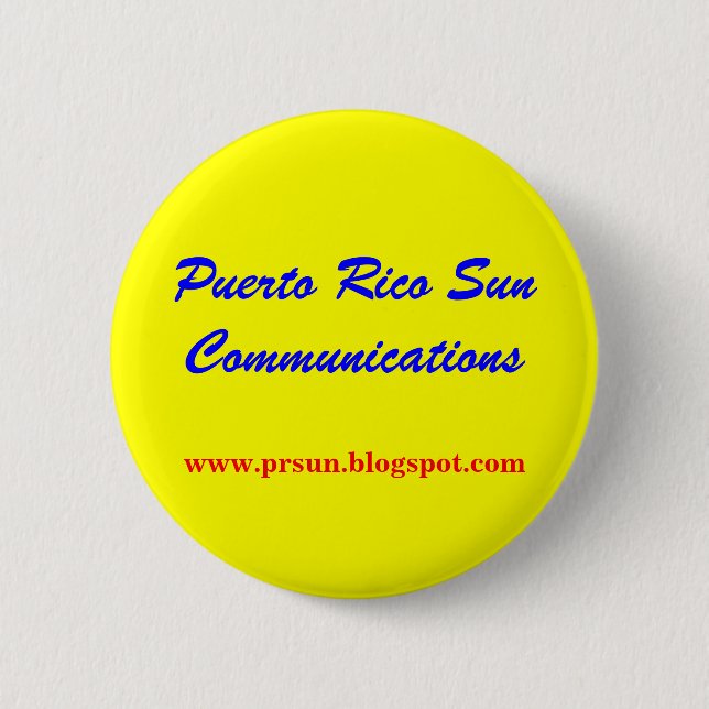 Puerto Rico Sun Communications 6 Cm Round Badge (Front)