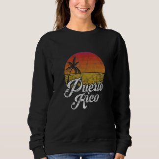 Puerto Rico Sunset Island Beach Summer Vacation Di Sweatshirt