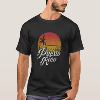 Puerto Rico Sunset Island Beach Summer Vacation Di T-Shirt