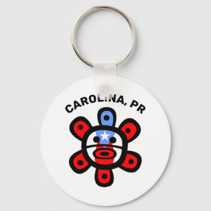 Puerto Rico Taino Sun Flag Custom Town Key Ring