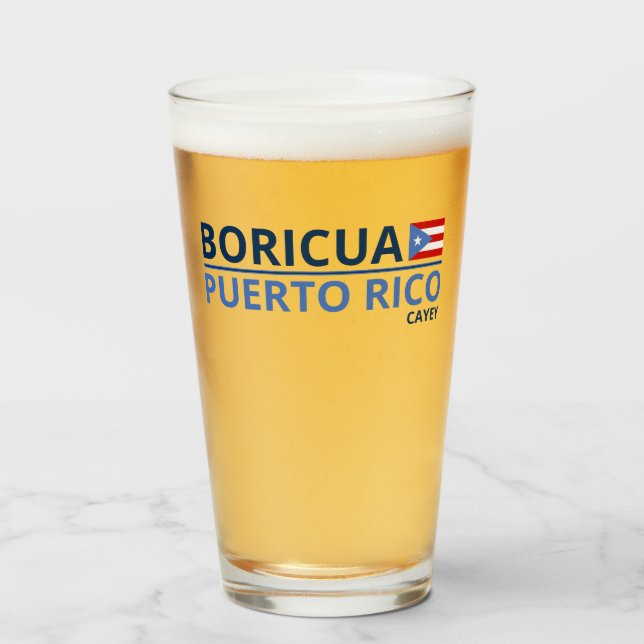 Puerto Rico Towns Glass (Front Filled)