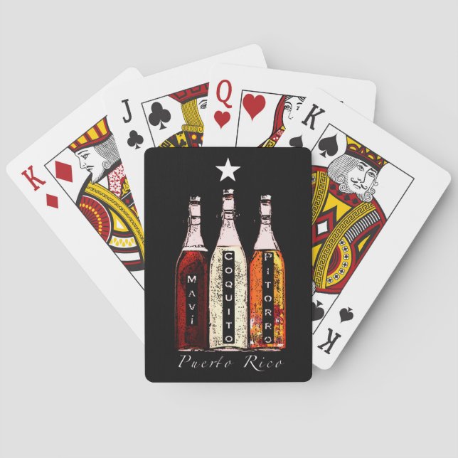 Puerto Rico Traditional Drinks Playing Cards (Back)