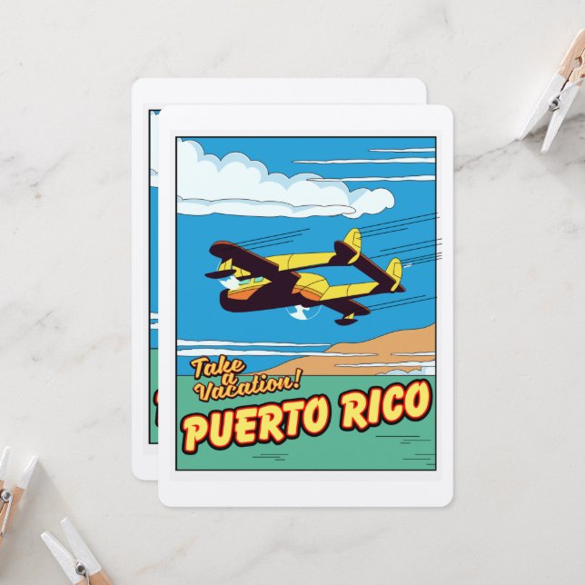 Puerto Rico travel poster (Front/Back In Situ)