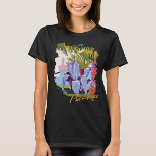 Puerto Rico Tropical Floral Travel T-Shirt