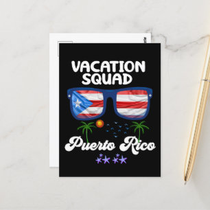Puerto Rico Vacation Squad Group Matching  Postcard