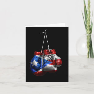 Puerto Rico Vintage Boxing Gloves Card