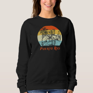 Puerto Rico Vintage Retro Pirate & Parrot Vacation Sweatshirt
