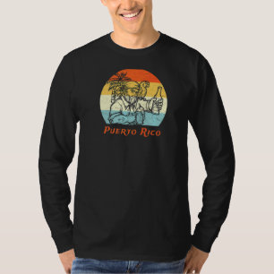 Puerto Rico Vintage Retro Pirate & Parrot Vacation T-Shirt
