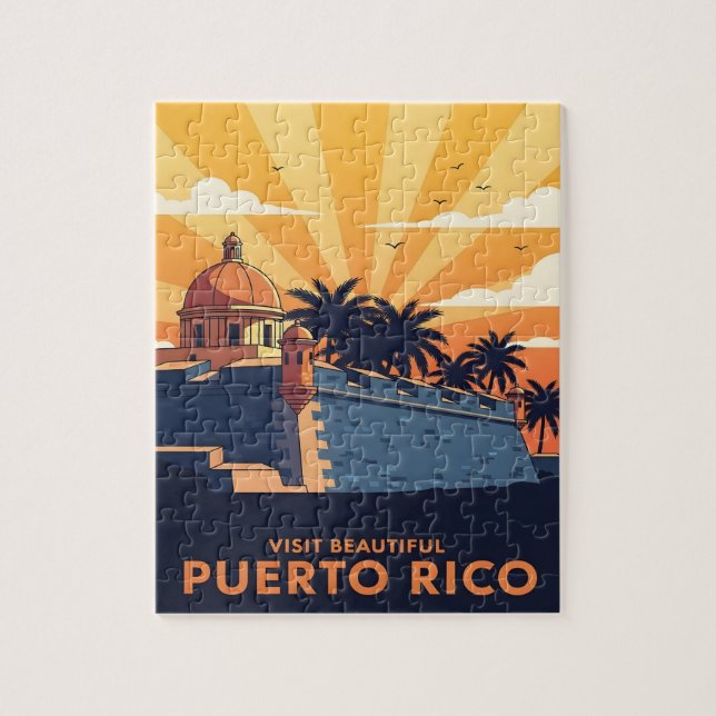Puerto Rico Vintage travel Jigsaw Puzzle (Vertical)