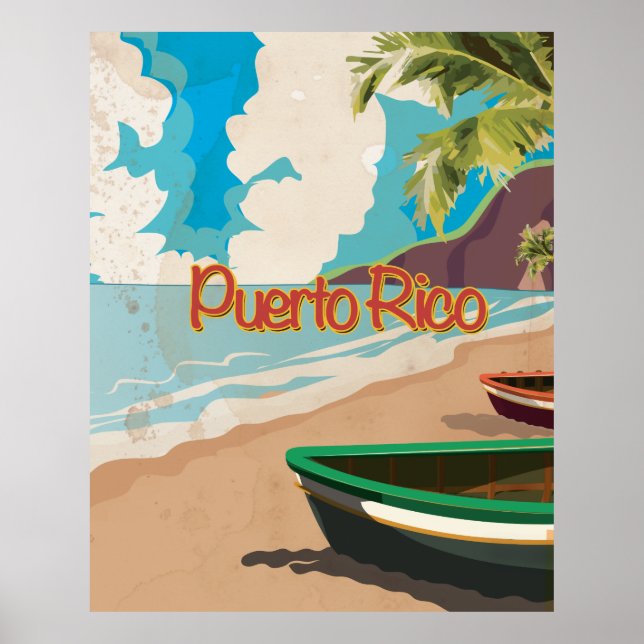 Puerto Rico Vintage Travel Poster (Front)