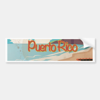 Puerto Rico Vintage Travel Poster Bumper Sticker