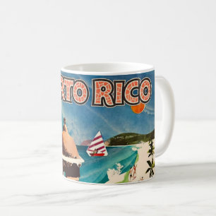 Puerto Rico Vintage Travel Poster Mug