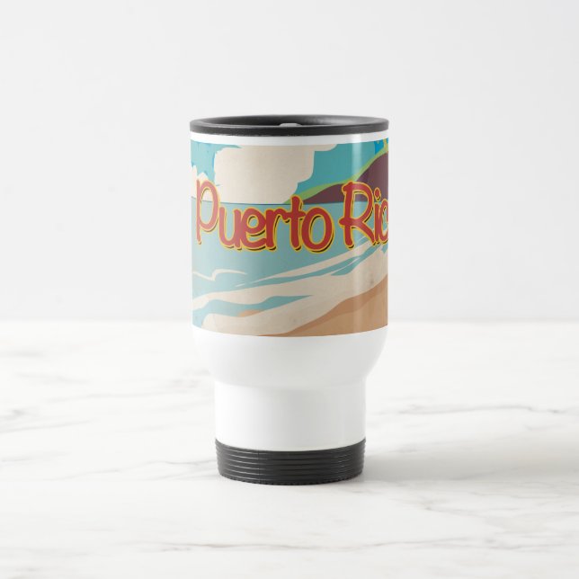 Puerto Rico Vintage Travel Poster Mug (Center)