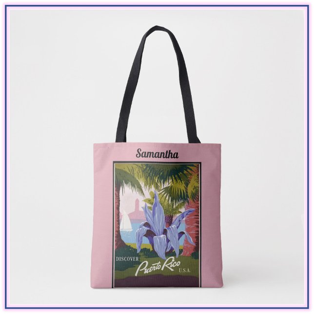 Puerto Rico Vintage Travel Poster Tote Bag (Creator Uploaded)