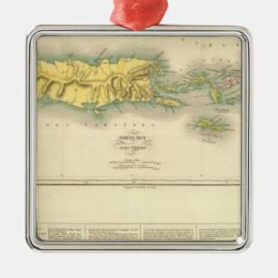 Puerto Rico, Virgin Islands Metal Tree Decoration