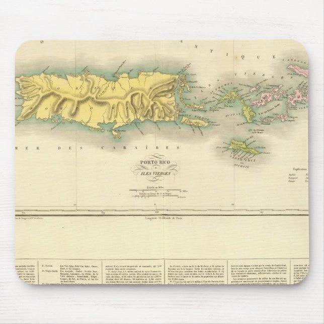 Puerto Rico, Virgin Islands Mouse Mat (Front)